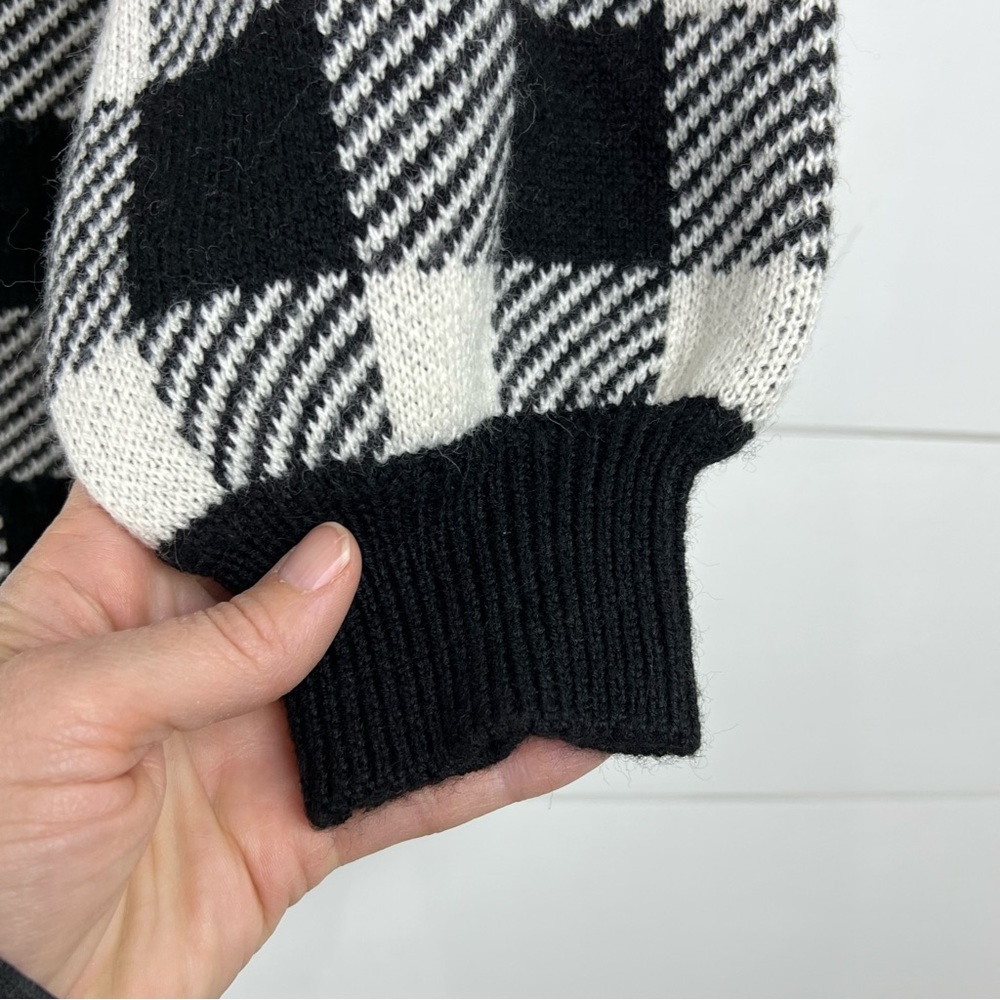 LPA REVOLVE Floyd Buffalo Check Plaid Wool blend‎ mini sweater dress size XS - Picture 5 of 9